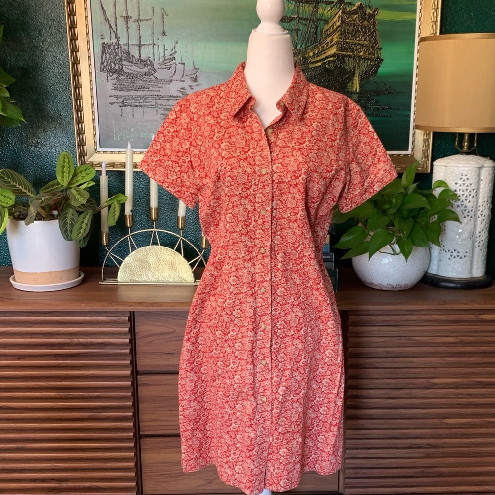 Liz Claiborne Lizwear button front cotton dress